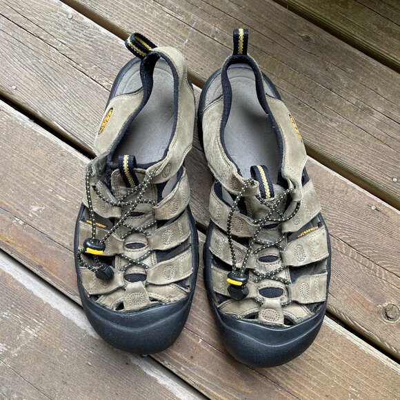 EUC KEEN Tan Rugged Leather Waterproof Sandals in Men's 11/EU 44.5 - Picture 1 of 11